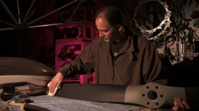 Man with Airplane Propeller